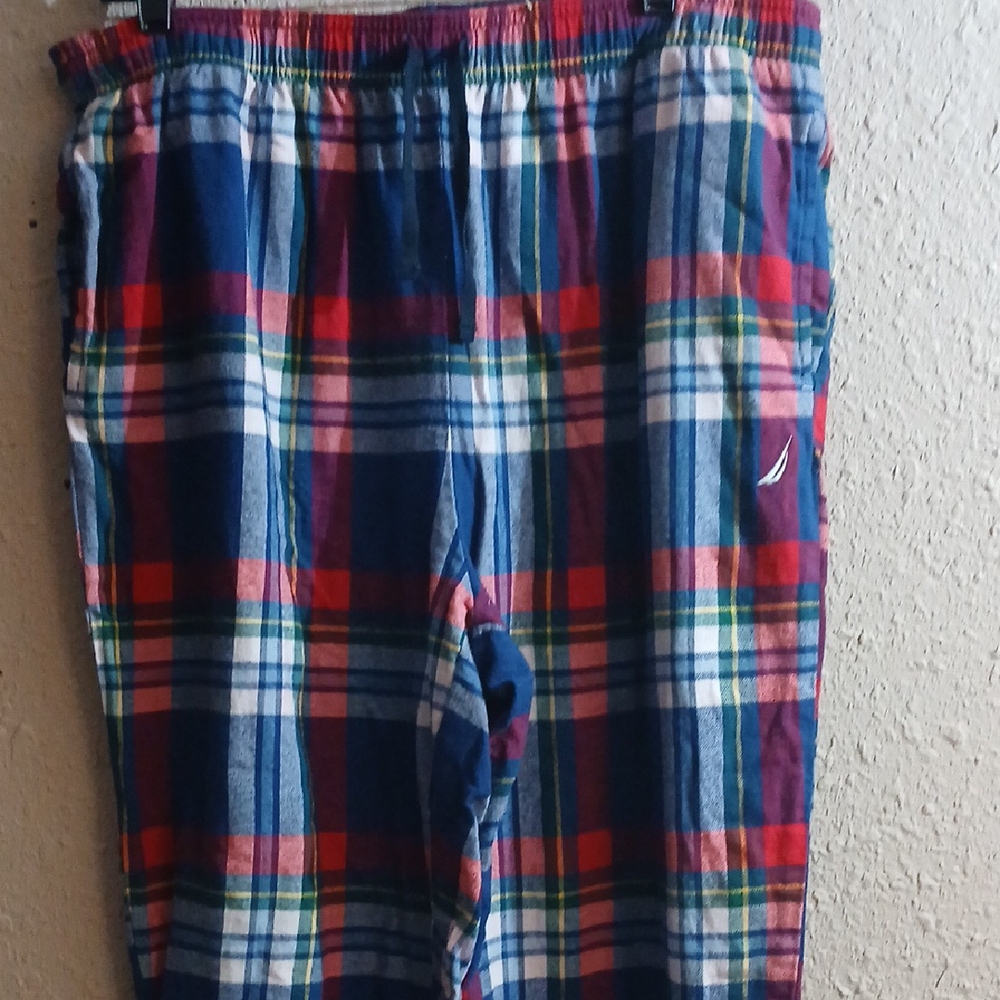 Nautica Blue and Red Plaid Sleep Pants